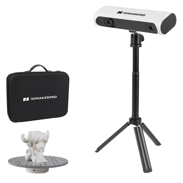 3DMakerpro Lynx 3D szkenner Luxury Edition – 0,10 mm pontosság, 0,30 mm felbontás, 10 fps, fehér fény, vizuális követés, 250×400 mm tartomány