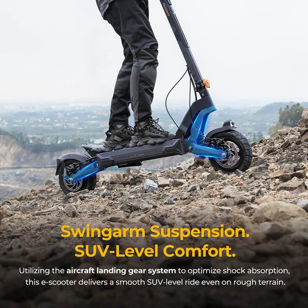Ausom L2 Max elektromos roller – 1000W motor, 48V 20.8Ah akkumulátor, 50 km/h, 90 km hatótáv, 10" kerék, tárcsafék, lengőkaros felfüggesztés, NFC zár