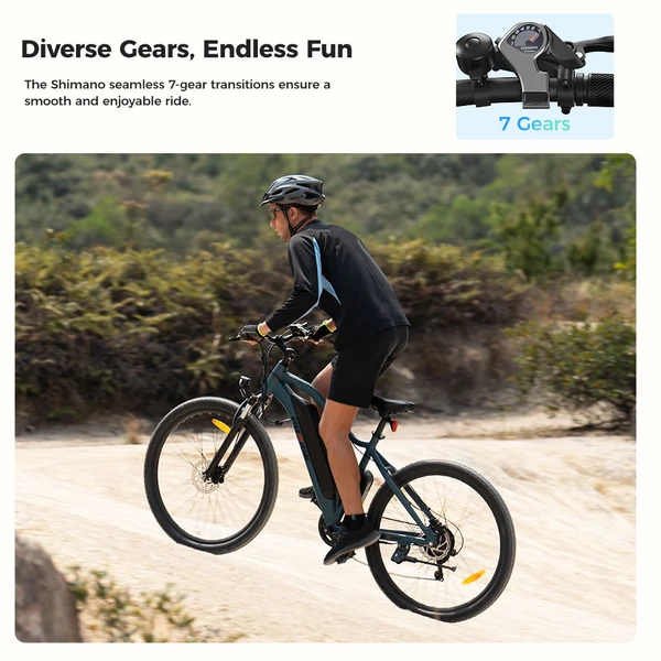 Foride Xtremer 3 elektromos kerékpár, 250W motor, 48V 12Ah akku, 29” gumi, 25 km/h, 120 km hatótáv, hidraulikus fék, rugóvilla, Shimano 7 sebesség