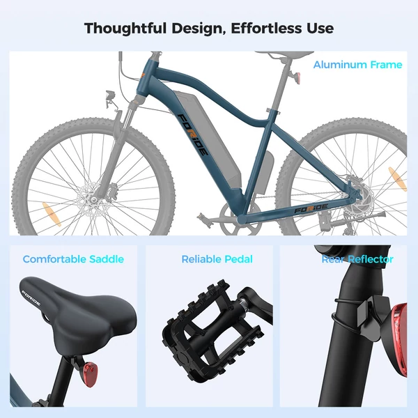Foride Xtremer 3 elektromos kerékpár, 250W motor, 48V 12Ah akku, 29” gumi, 25 km/h, 120 km hatótáv, hidraulikus fék, rugóvilla, Shimano 7 sebesség