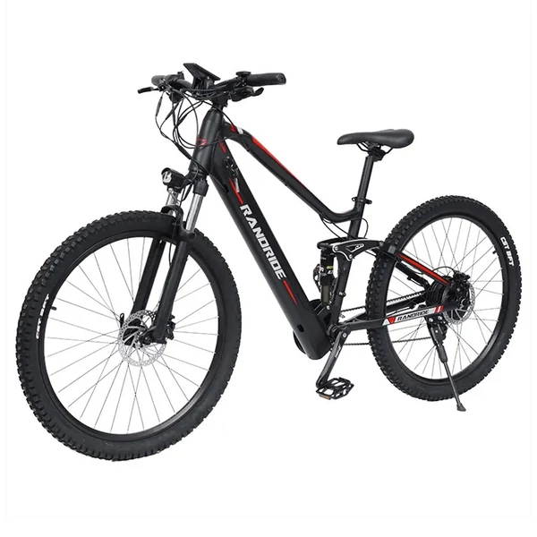 RANDRIDE YS90 elektromos kerékpár 1000W motorral, 45 km/h, 48V 13.6Ah akku, 70 km hatótáv, 27.5x2.4 gumi, 150 kg teherbírás, SHIMANO fék, 27 sebesség