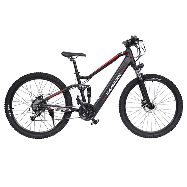RANDRIDE YS90 elektromos kerékpár 1000W motorral, 45 km/h, 48V 13.6Ah akku, 70 km hatótáv, 27.5x2.4 gumi, 150 kg teherbírás, SHIMANO fék, 27 sebesség