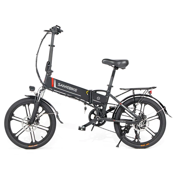 SAMEBIKE 20LVXD30-II összecsukható elektromos kerékpár, 20" kerék, 48V 350W motor, 10Ah akku, 30 km/h – Fekete