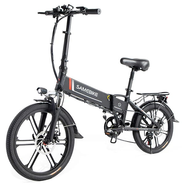 SAMEBIKE 20LVXD30-II összecsukható elektromos kerékpár, 20" kerék, 48V 350W motor, 10Ah akku, 30 km/h – Fekete