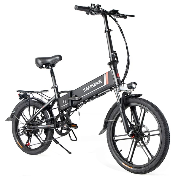 SAMEBIKE 20LVXD30-II összecsukható elektromos kerékpár, 20" kerék, 48V 350W motor, 10Ah akku, 30 km/h – Fekete