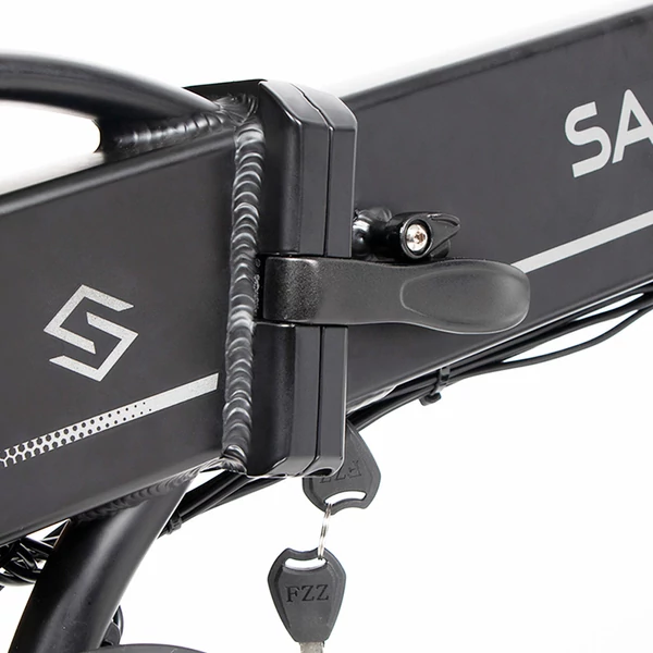 SAMEBIKE 20LVXD30-II összecsukható elektromos kerékpár, 20" kerék, 48V 350W motor, 10Ah akku, 30 km/h – Fekete