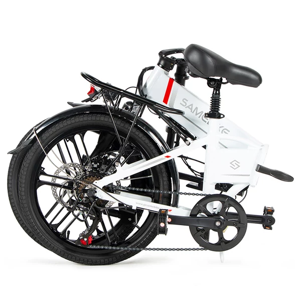 SAMEBIKE 20LVXD30-II összecsukható elektromos kerékpár, 20" kerék, 48V 350W motor, 10Ah akku, 30 km/h – Fehér