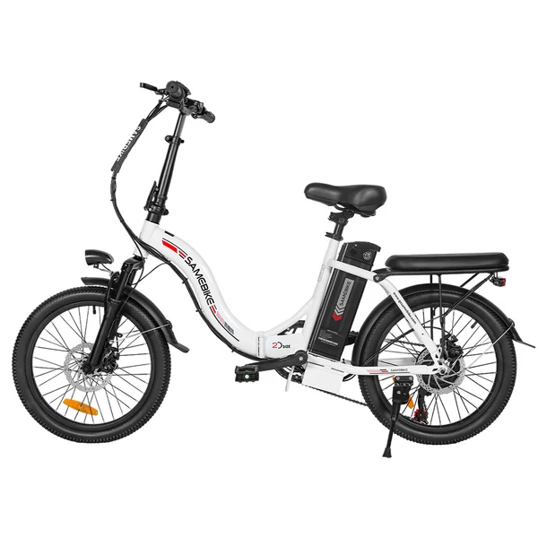 SAMEBIKE CY20 összecsukható elektromos kerékpár, 20” küllős kerék, 350W motor, 36V 12Ah akku, 32 km/h, 80 km hatótáv, dupla rugózás – Fehér