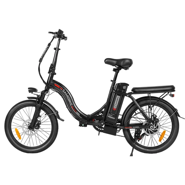 SAMEBIKE CY20 összecsukható elektromos kerékpár, 20” küllős kerék, 350W motor, 36V 12Ah akku, 32 km/h, 80 km hatótáv, dupla rugózás – Fekete