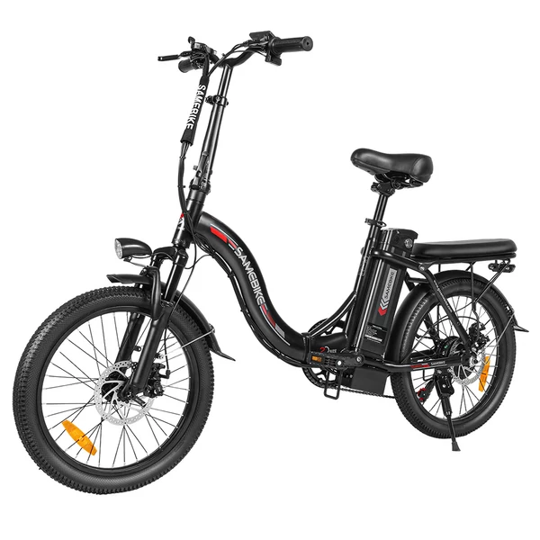 SAMEBIKE CY20 összecsukható elektromos kerékpár, 20” küllős kerék, 350W motor, 36V 12Ah akku, 32 km/h, 80 km hatótáv, dupla rugózás – Fekete