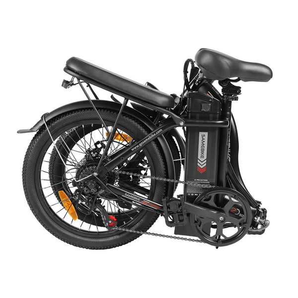 SAMEBIKE CY20 összecsukható elektromos kerékpár, 20” küllős kerék, 350W motor, 36V 12Ah akku, 32 km/h, 80 km hatótáv, dupla rugózás – Fekete