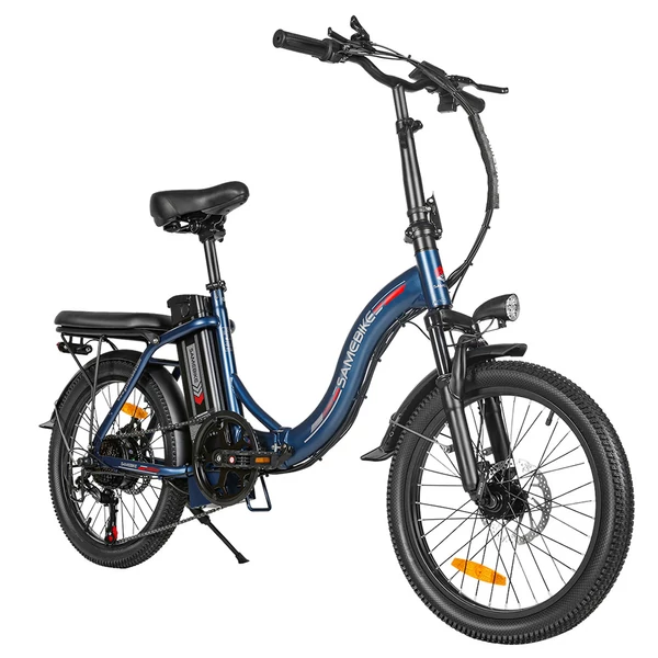 SAMEBIKE CY20 összecsukható elektromos kerékpár, 20” küllős kerék, 350W motor, 36V 12Ah akku, 32 km/h, 80 km hatótáv, dupla rugózás – Sötét kék