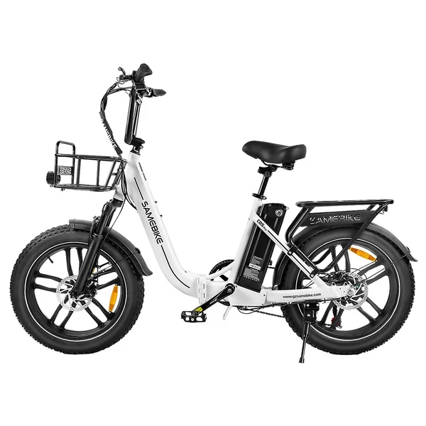SAMEBIKE C05 Pro elektromos kerékpár, 500W motorral, 36V 13Ah akkumulátorral, 20×4” gumik, 35 km/h, 70 km hatótáv – Fehér