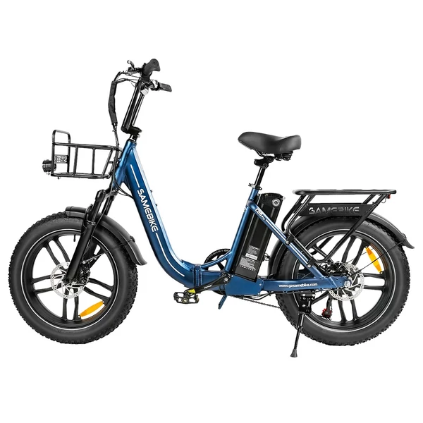 SAMEBIKE C05 Pro elektromos kerékpár, 500W motorral, 36V 13Ah akkumulátorral, 20×4” gumik, 35 km/h, 70 km hatótáv – Sötétkék