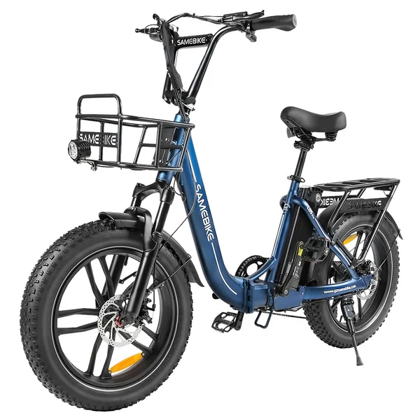 SAMEBIKE C05 Pro elektromos kerékpár, 500W motorral, 36V 13Ah akkumulátorral, 20×4” gumik, 35 km/h, 70 km hatótáv – Sötétkék