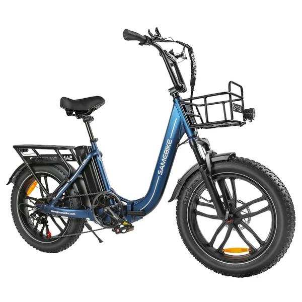 SAMEBIKE C05 Pro elektromos kerékpár, 500W motorral, 36V 13Ah akkumulátorral, 20×4” gumik, 35 km/h, 70 km hatótáv – Sötétkék