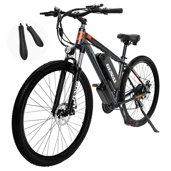 GUNAI GN29 elektromos hegyikerékpár, 29” kerék, 48V 750W motor, 50 km/h, 15Ah akku, 90 km hatótáv, 130 kg teherbírás, dupla tárcsafék
