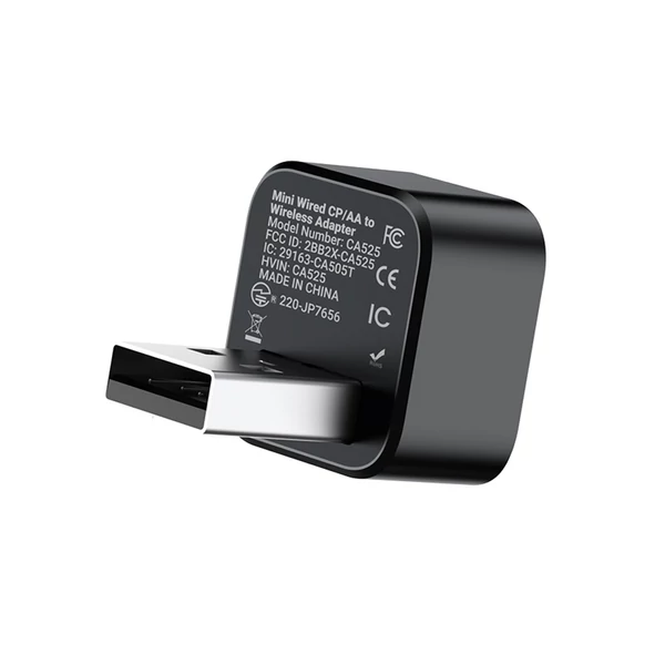 MINIX CA525 vezetékes CarPlay / Android Auto → vezeték nélküli adapter, WiFi 6, Bluetooth 5.4, Plug & Play átalakító