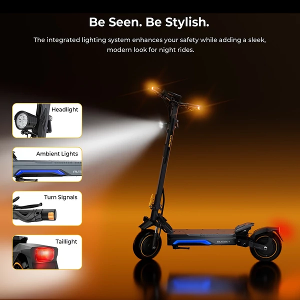 Ausom K20 Pro elektromos roller – 2×1000W motor, 48V 18Ah akku, 60 km/h, 90 km hatótáv, 10" kerék, első‑hátsó tárcsafék, NFC nyitás