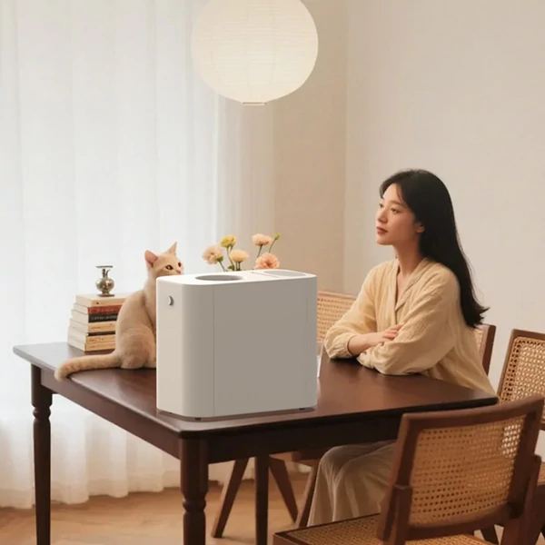 BEECO HQD‑260C elektromos konyhai komposztáló, 2.5L, 470W, szagmentes, automata tisztítás, 6 üzemmód, kompakt ablakos dizájn – Lotte fehér