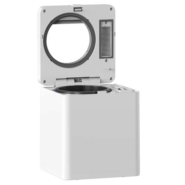 BEECO HQD‑260‑Plus konyhai komposztáló, 2.5L, gyors szárítás és darálás, 550W, szagtalan aktívszén szűrővel, digitális kijelző – Fehér