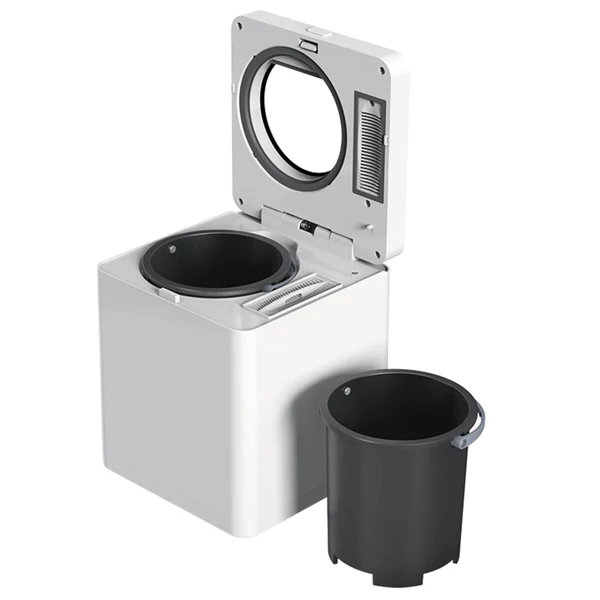 BEECO HQD‑260‑Plus konyhai komposztáló, 2.5L, gyors szárítás és darálás, 550W, szagtalan aktívszén szűrővel, digitális kijelző – Fehér