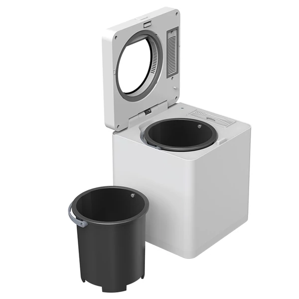 BEECO HQD‑260‑Plus konyhai komposztáló, 2.5L, gyors szárítás és darálás, 550W, szagtalan aktívszén szűrővel, digitális kijelző – Fehér