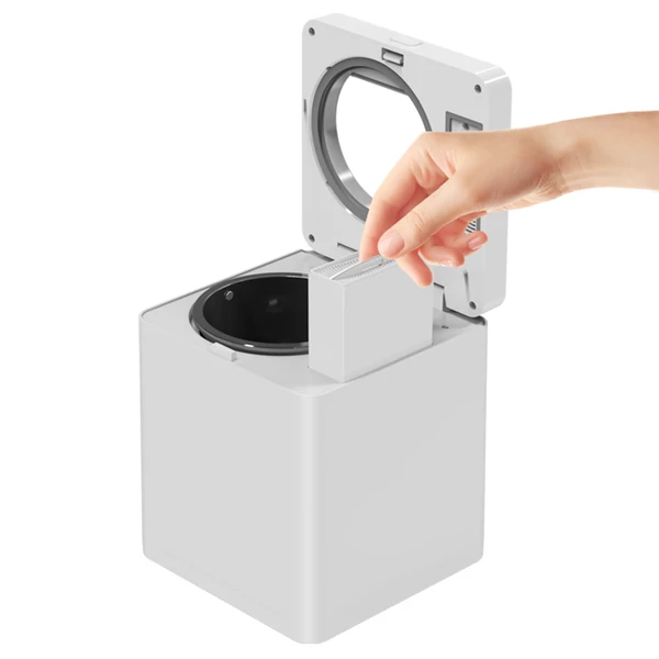 BEECO HQD‑260‑Plus konyhai komposztáló, 2.5L, gyors szárítás és darálás, 550W, szagtalan aktívszén szűrővel, digitális kijelző – Fehér