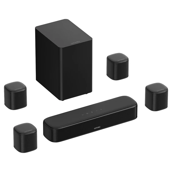 Ultimea Aura S4T 7.1 hangrendszer mélynyomóval, 4 surround hangfallal, 360° virtuális térhangzás, HDMI eARC, Bluetooth 6.0