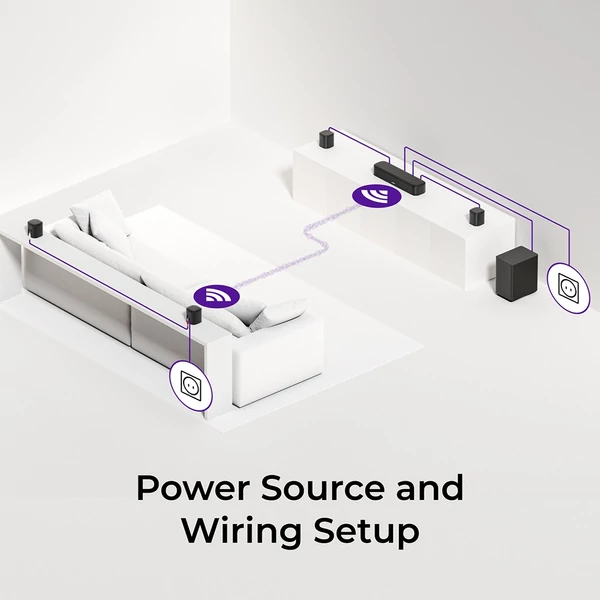 Ultimea Aura S4T 7.1 hangrendszer mélynyomóval, 4 surround hangfallal, 360° virtuális térhangzás, HDMI eARC, Bluetooth 6.0