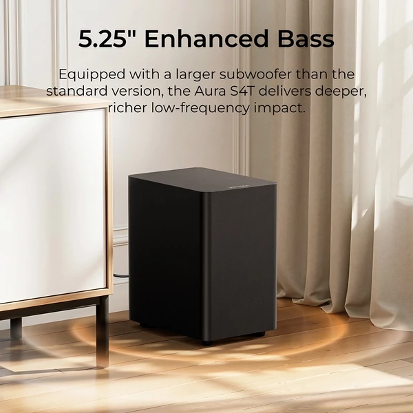 Ultimea Aura S4T 7.1 hangrendszer mélynyomóval, 4 surround hangfallal, 360° virtuális térhangzás, HDMI eARC, Bluetooth 6.0