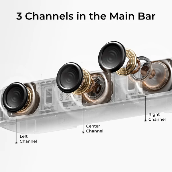 Ultimea Aura S4T 7.1 hangrendszer mélynyomóval, 4 surround hangfallal, 360° virtuális térhangzás, HDMI eARC, Bluetooth 6.0
