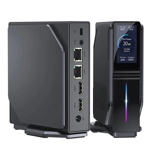 FIREBAT S1 mini PC – Intel N100, 16GB RAM, 512GB SSD, dupla HDMI kijelző, WiFi 5, BT 4.2, USB3.2, LAN