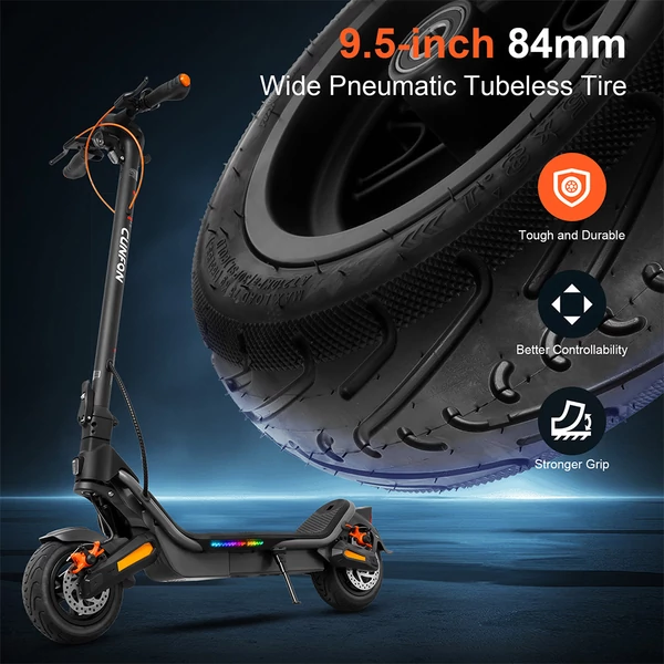 CUNFON RS500 elektromos roller – 500W motor, 36V 13Ah akku, 56 km hatótáv, 40 km/h, 9.5" kerék, 15° emelkedő, tárcsafék, 100 kg teherbírás