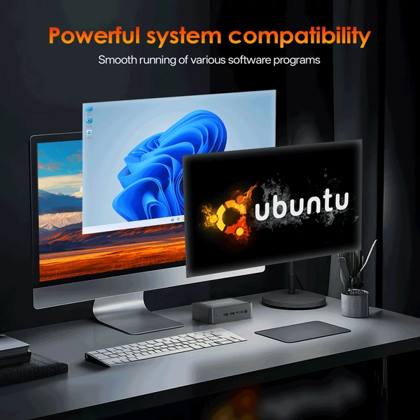 MINIHYPER U58 mini PC – Ryzen 7 5825U, 16GB RAM, 512GB SSD, Vega 8, 3×4K kijelző, WiFi 6E, BT 5.2, bővíthető tárhely