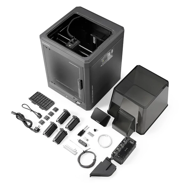 Elegoo Centauri Carbon 2 Combo 3D nyomtató – 4 szín, CoreXY 500 mm/s, 350 °C fúvóka, karbon/PLA/ABS kompatibilis, LED, 256×256×256 mm