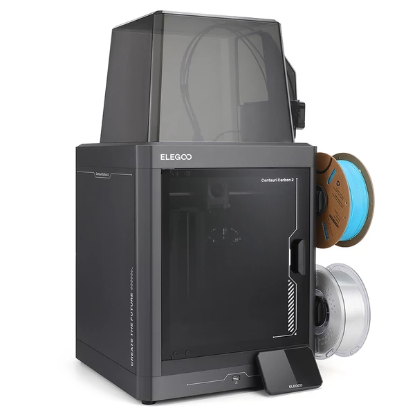 Elegoo Centauri Carbon 2 3D nyomtató csomag + 4 kg Mecpow HS PLA+ filament (fehér/lila/szürke/fekete)