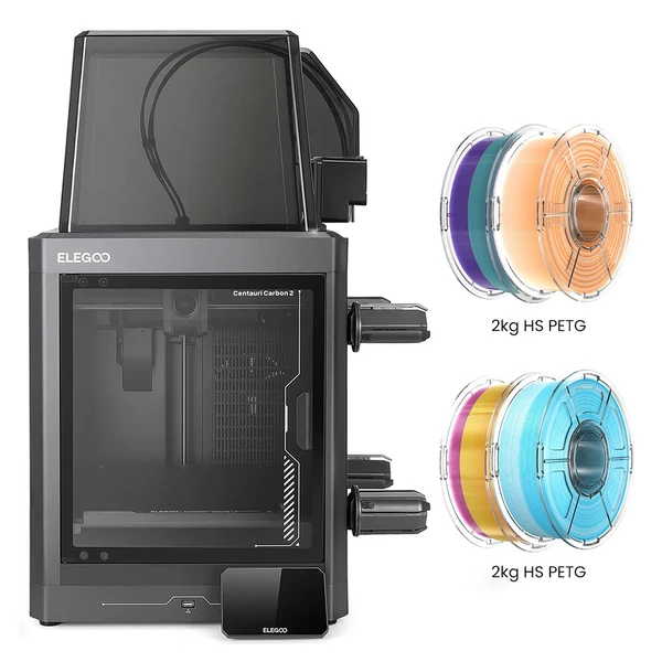 Elegoo Centauri Carbon 2 Combo 3D nyomtató + 4 kg HS PETG filament – több színben