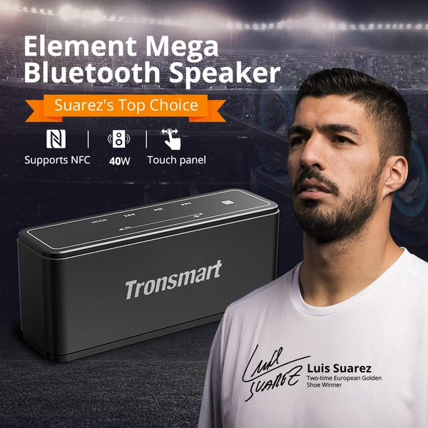 Tronsmart Mega SoundPulse Bluetooth hangszóró – 40W, 3D digitális hang, TWS, érintésvezérlés - fekete