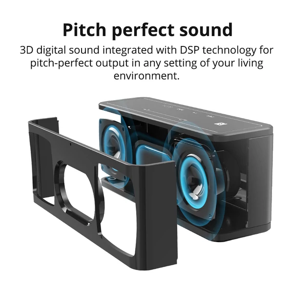 Tronsmart Mega SoundPulse Bluetooth hangszóró – 40W, 3D digitális hang, TWS, érintésvezérlés - fekete