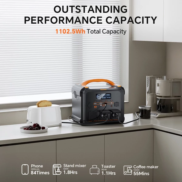 NEWSMY S1210 hordozható erőmű 2000W (3000W csúcs), 1102Wh LiFePO₄ akkumulátorral, 1300W gyorstöltéssel, MPPT napelemes támogatással, otthonra és kempinghez