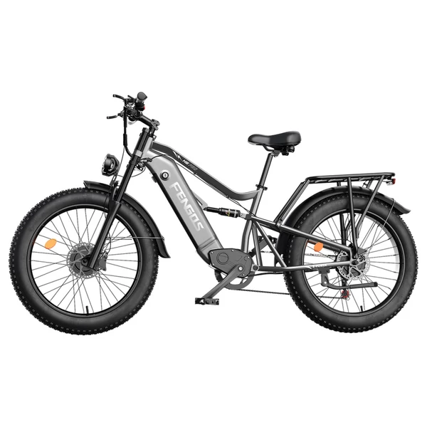 FENGQS H6PRO elektromos kerékpár, 2x1000W, 52V 17,5Ah, 26x4.0 fat bike gumi, 60 km/h, 140 km hatótáv, 7 fokozat, LCD – Szürke
