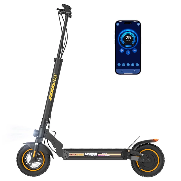 W9air elektromos roller, 500W motorral, 48V10Ah akkuval, 25 km/h, 40 km hatótáv, 10” terepgumi, első–hátsó rugózás, 150 kg teherbírás