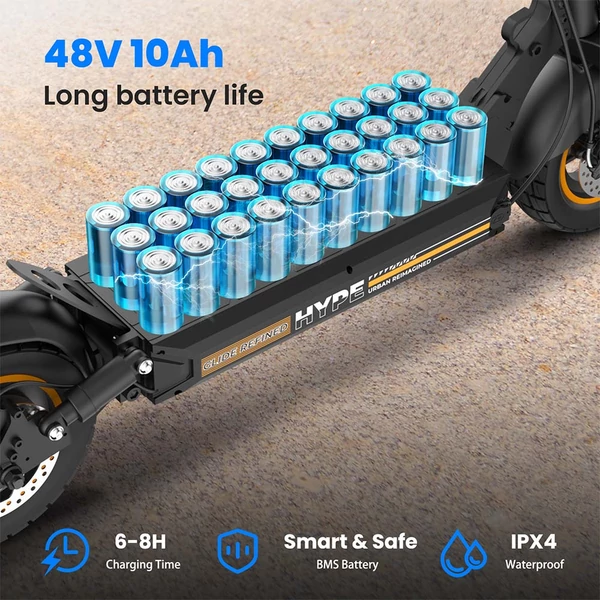 W9air elektromos roller, 500W motorral, 48V10Ah akkuval, 25 km/h, 40 km hatótáv, 10” terepgumi, első–hátsó rugózás, 150 kg teherbírás