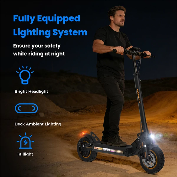 W9air elektromos roller, 500W motorral, 48V10Ah akkuval, 25 km/h, 40 km hatótáv, 10” terepgumi, első–hátsó rugózás, 150 kg teherbírás