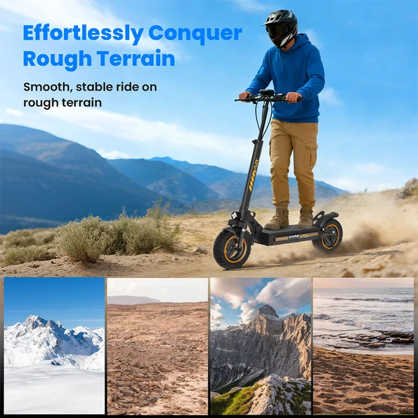 W9air elektromos roller, 500W motorral, 48V10Ah akkuval, 25 km/h, 40 km hatótáv, 10” terepgumi, első–hátsó rugózás, 150 kg teherbírás