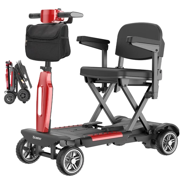 iScooter X11 elektromos moped, 250W motorral, 24V 15.6Ah akkuval, 7 km/h, 35 km hatótáv, stabil 4 kerekű kialakítás, LED kijelző, 120 kg teherbírás