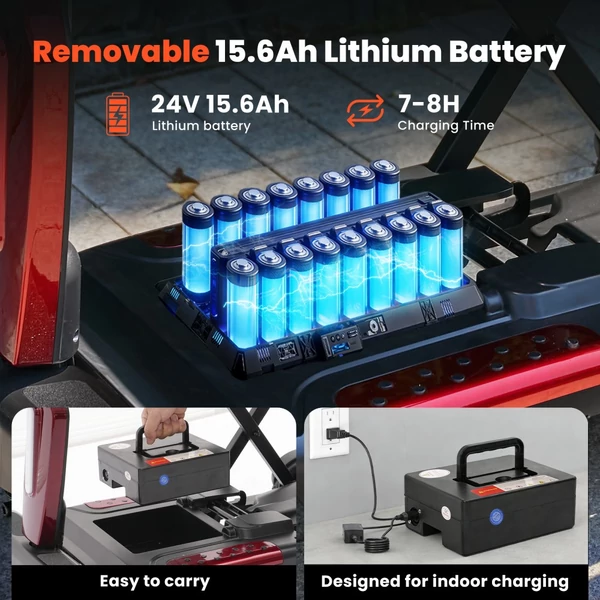 iScooter X11 elektromos moped, 250W motorral, 24V 15.6Ah akkuval, 7 km/h, 35 km hatótáv, stabil 4 kerekű kialakítás, LED kijelző, 120 kg teherbírás