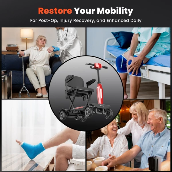 iScooter X11 elektromos moped, 250W motorral, 24V 15.6Ah akkuval, 7 km/h, 35 km hatótáv, stabil 4 kerekű kialakítás, LED kijelző, 120 kg teherbírás