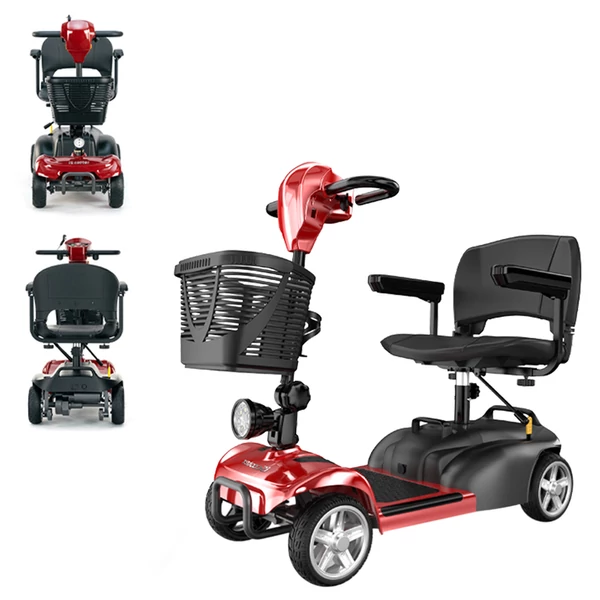 iScooter X02 elektromos négykerekű moped, 300W motorral, 24V 12Ah akkuval, 8 km/h sebességgel és 25 km hatótávval